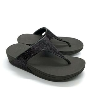 Ftflop Womens Electra Micro Platform Pewter Comfort Sandal shoes sz 7